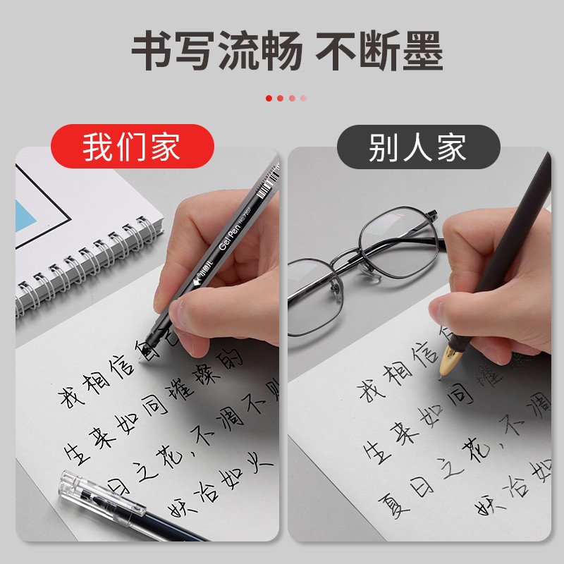 Xiaoyu 'er 0.5mm neutral straight liquid ballpoint pen, special student red pen, carbon pen, water-based pen details Picture