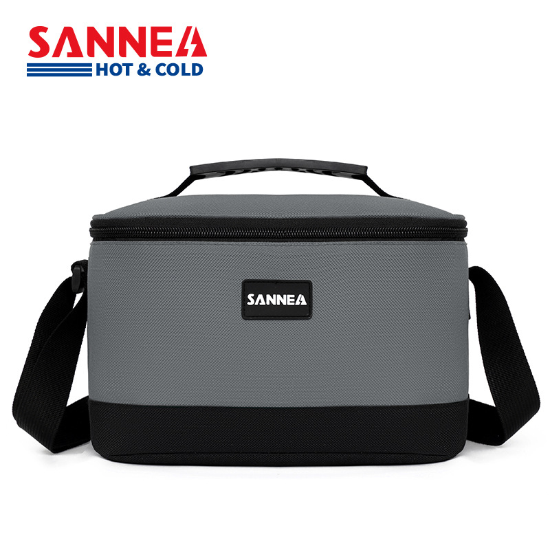 Wholesale aluminum foil lunch bags, waterproof ice packs, hand-held lunch box bags, thickened striped bento bags, insulated bags, cross-border details Picture