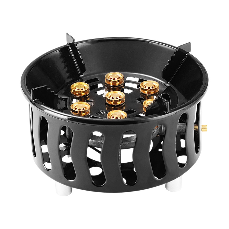 Outdoor cassette stove, seven-star stove, strong stove head, portable outdoor windproof gas stove, small gas stove, camping cookware Item Picture
