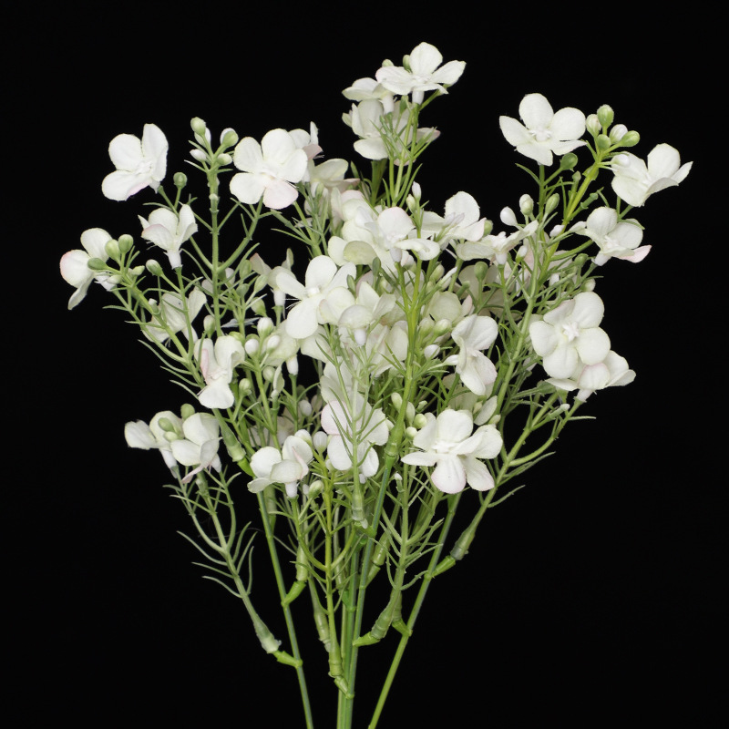 High-end wedding simulation starry sky hydrangea small bouquet, hand-held multi-head floral bouquets, InS-style small plum blossoms Specification image