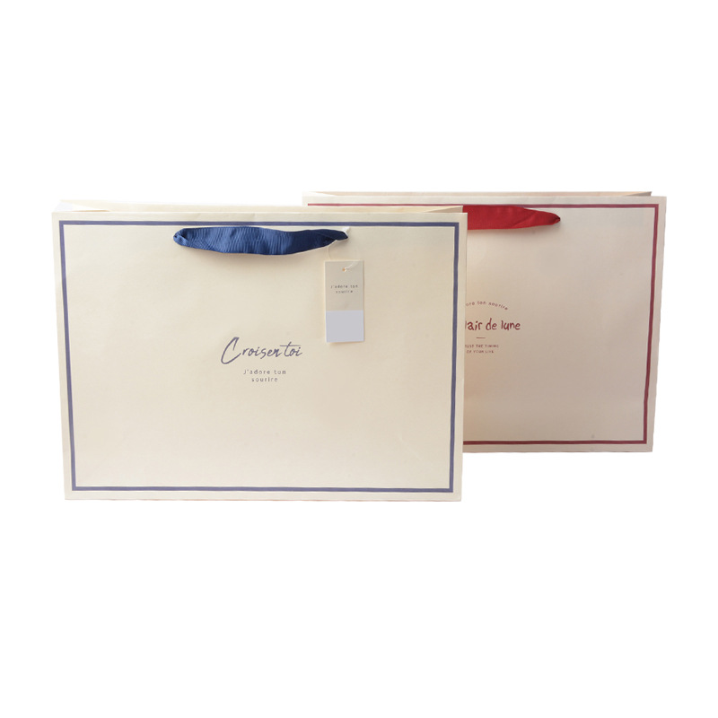 Manufacturer handbags, clothing store shopping bags, thickened kraft paper handbags, festival gift packaging bags with logo printing Item Picture