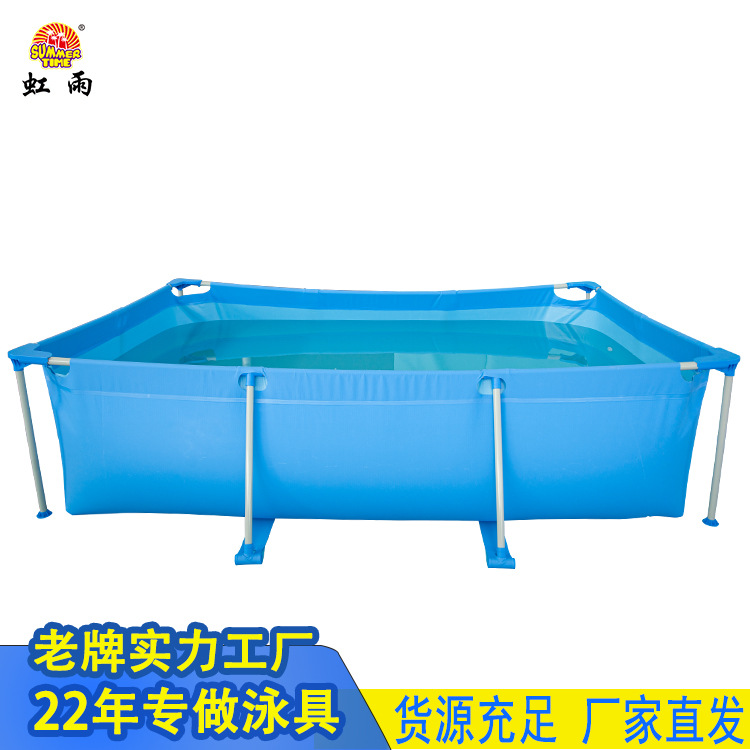 Home children's swimming pool, small assembly mobile frame canvas pool, outdoor thickened anti-slip portable swimming pool Application Scenario