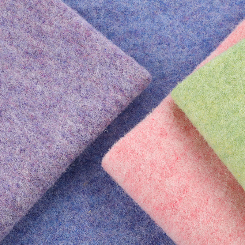 新款高端羊毛面料秋冬现货330g彩纱微弹抓绒保暖羊毛衫针织布料