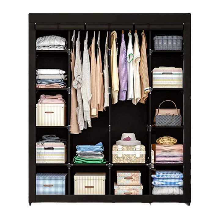 衣柜/折叠衣柜/木柜子/收纳柜防尘/集成家居白底实物图