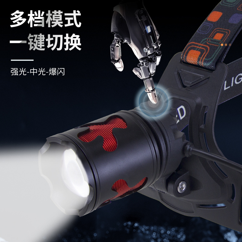 The new high-power P50 headlamp from Pailide features a strong zoom and is made of aluminum alloy for outdoor night fishing and cycling. There are multiple options available details Picture