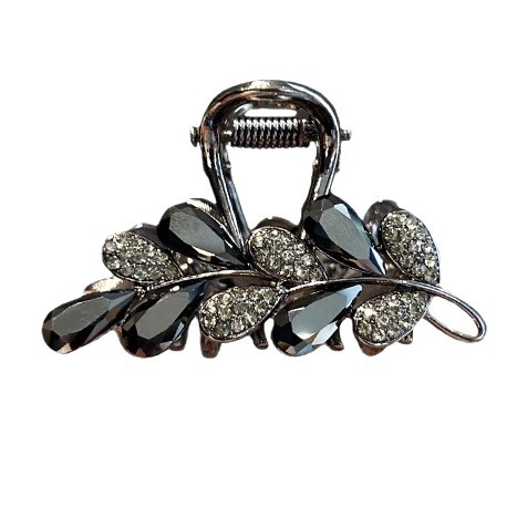 The new high-end Korean version hairpin, with a glass water diamond and wheat ear gripper, features a medium-sized clip at the back of the head and a semi-tied hairpin for women Item Picture