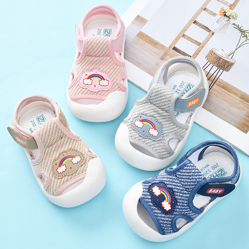 Baby cloth sandals for women, summer baby shoes, 2024 new style walking shoes, one-year-old baby boy and toddler cloth shoes