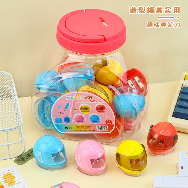 卷笔刀/心形挂孔卷笔刀/竖纹桶卷笔刀/心形带挂孔卷笔刀/心形卷笔刀细节图