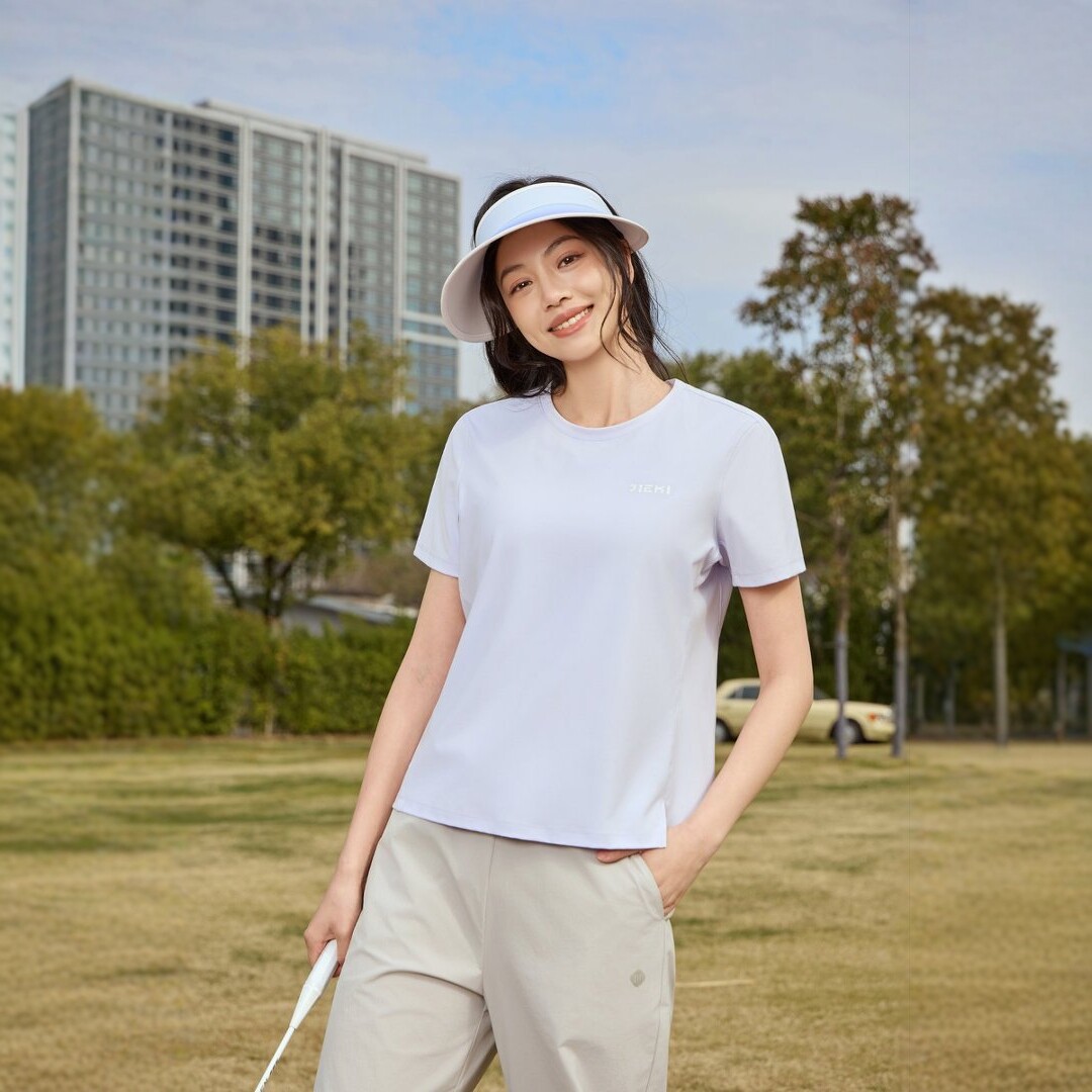 Ice-oxygen quick-drying T-shirt short-sleeved semi-zipper slimming yoga top women breathable quick-drying T-shirt Outdoor sports 8032 details Picture