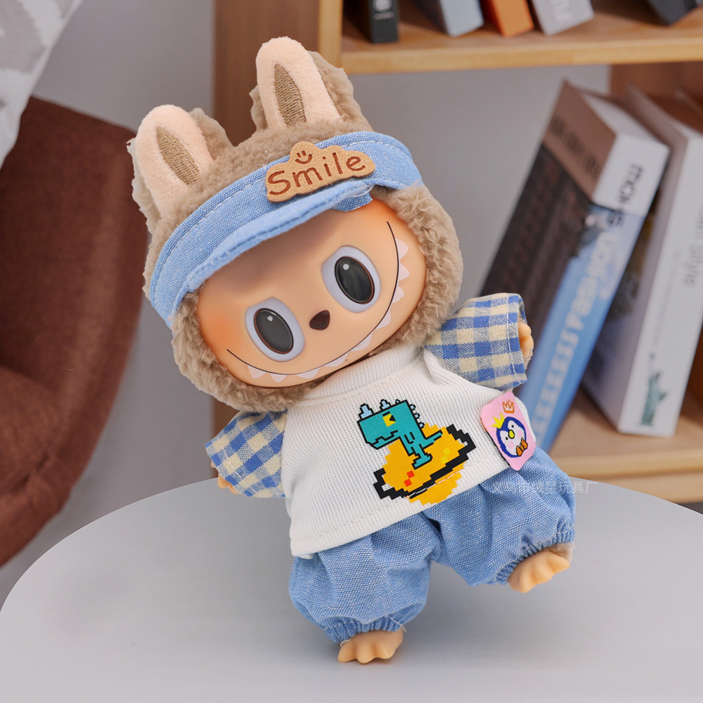 Cute Labrador dress, cartoon T-shirt, baseball cap, sweet bow princess dress, romantic blues couple's set Specification drawing