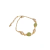 This niche, fashionable, versatile, and stylish green pearl chain bracelet exudes a light luxury and high-end charm Item Picture