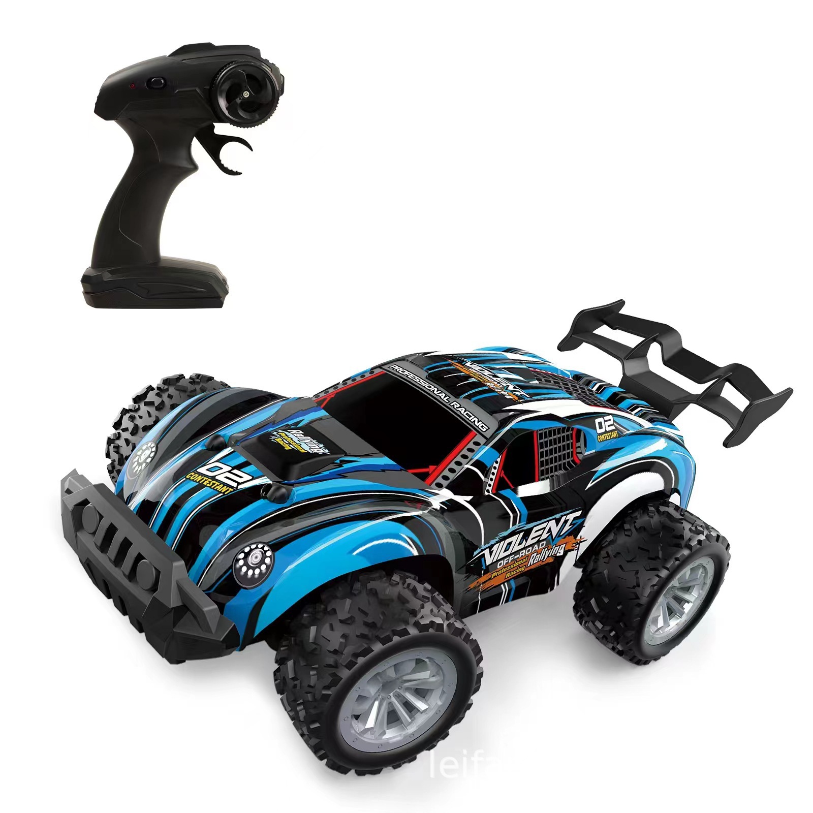 New cross-border 2.4G remote-controlled high-speed racing drifting, climbing, off-road vehicle, luminous and rechargeable children's and boys' toy Item Picture