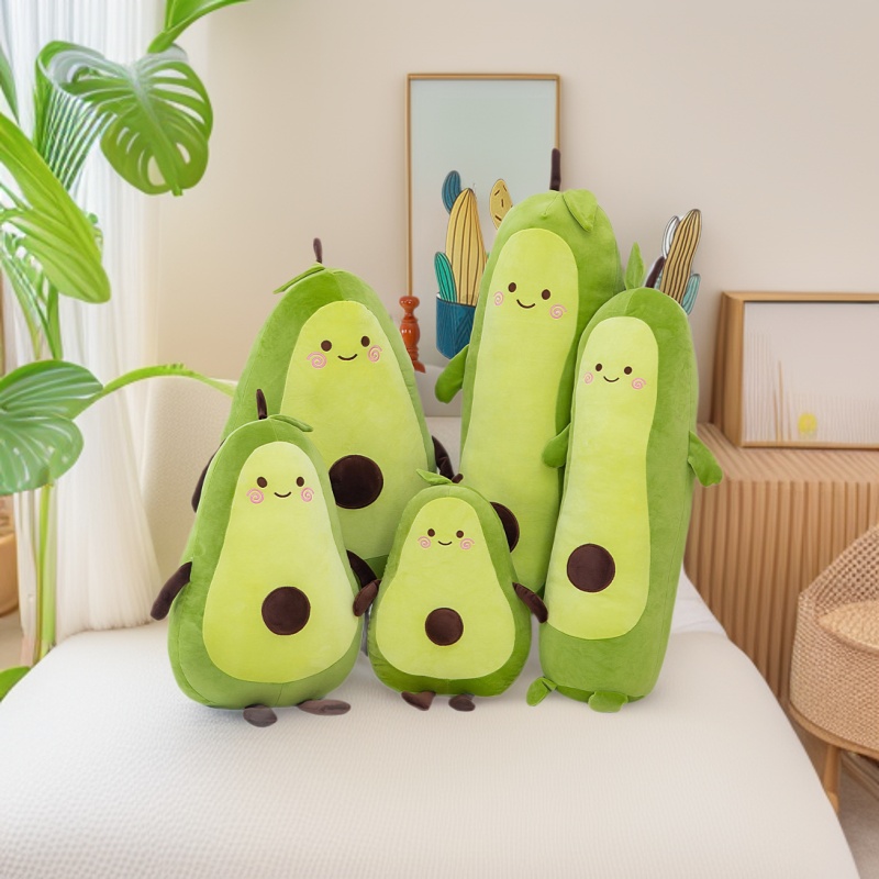 长条牛油果抱枕大号毛绒玩具陪睡公仔夹腿布娃娃抱睡玩偶公仔批发