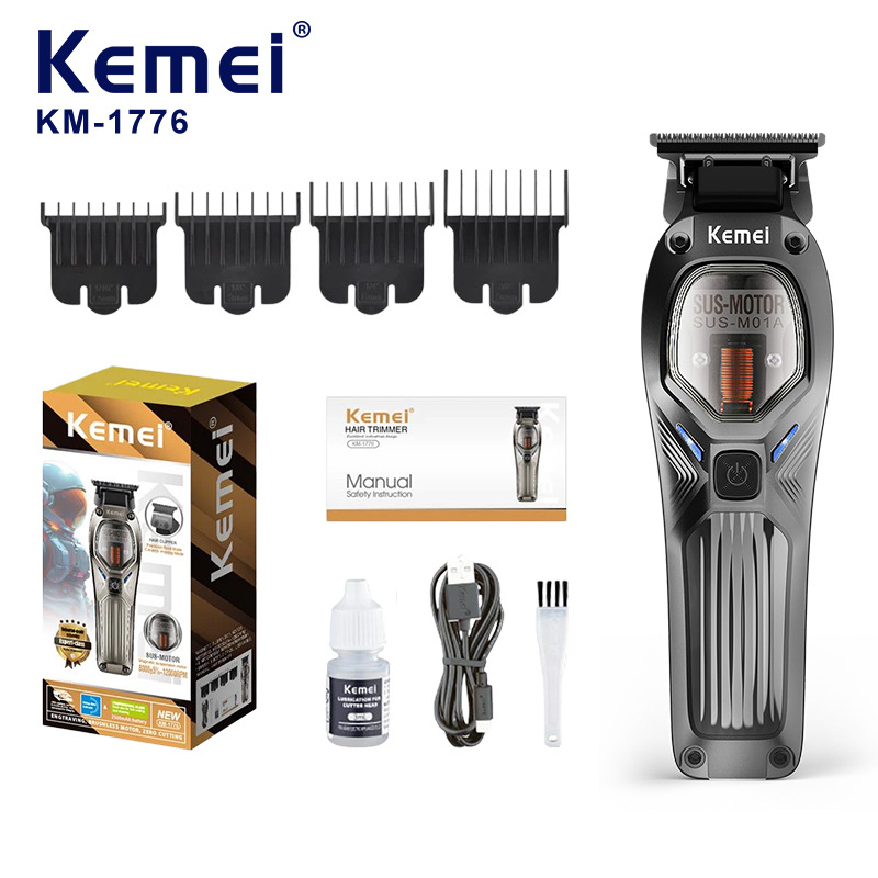 Cortador eléctrico sin escobillas kemy KM-1776 cortador de pelo eléctrico profesional cortador de cabeza de aceite de alta velocidad especial para peluquería cross border