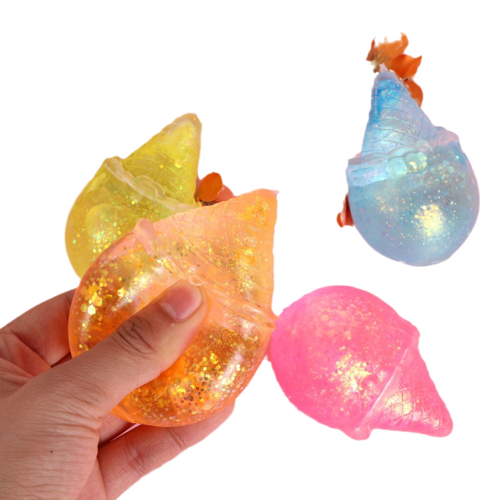 Gold powder ice cream maltose kneading Fun Stress-relieving toys Release food play slow rebound wholesale educational parent-child interaction Item Picture