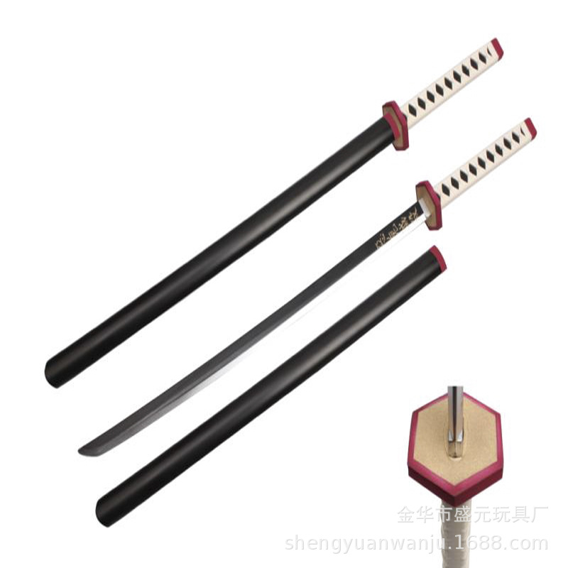 Wholesale of the new Demon Slayer: Tanjiro Kamado, Zenitsu Tomioka and Yoshiyuki Tomioka anime swords PU version Item Picture