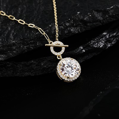 银饰/项链/金色链子/珍珠/梵克雅宝单花项链产品图