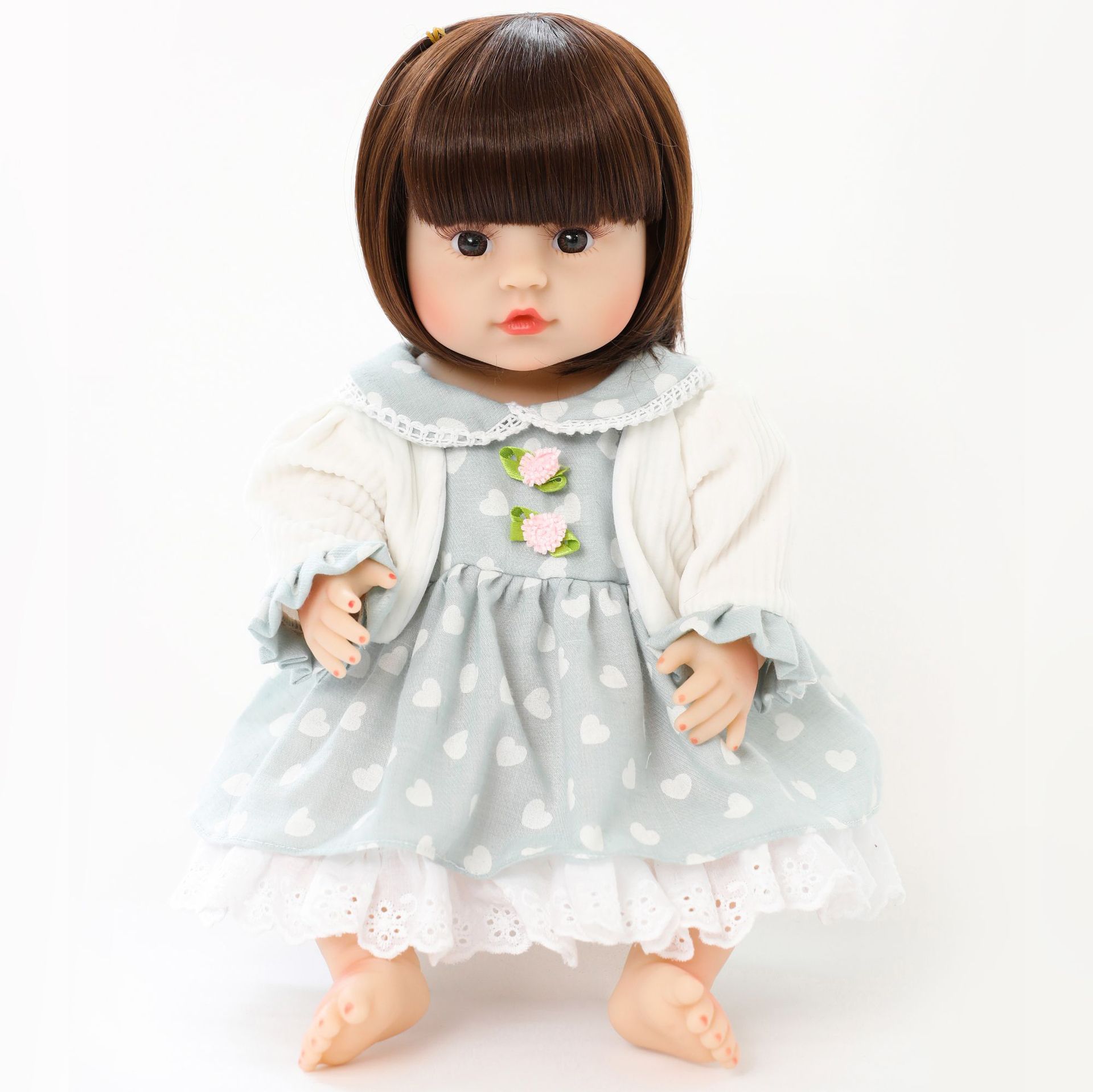 Rebirth doll, soothing simulation baby doll, vinyl doll, plush toy, children's soft rubber toy gift wholesale Item Picture