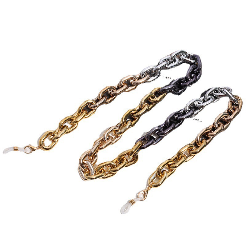 Hot-selling UV-plated multi-color O-shaped chains, acrylic necklaces, eyeglass chains, anti-loss mask chains, and wholesale jewelry chains Item Picture