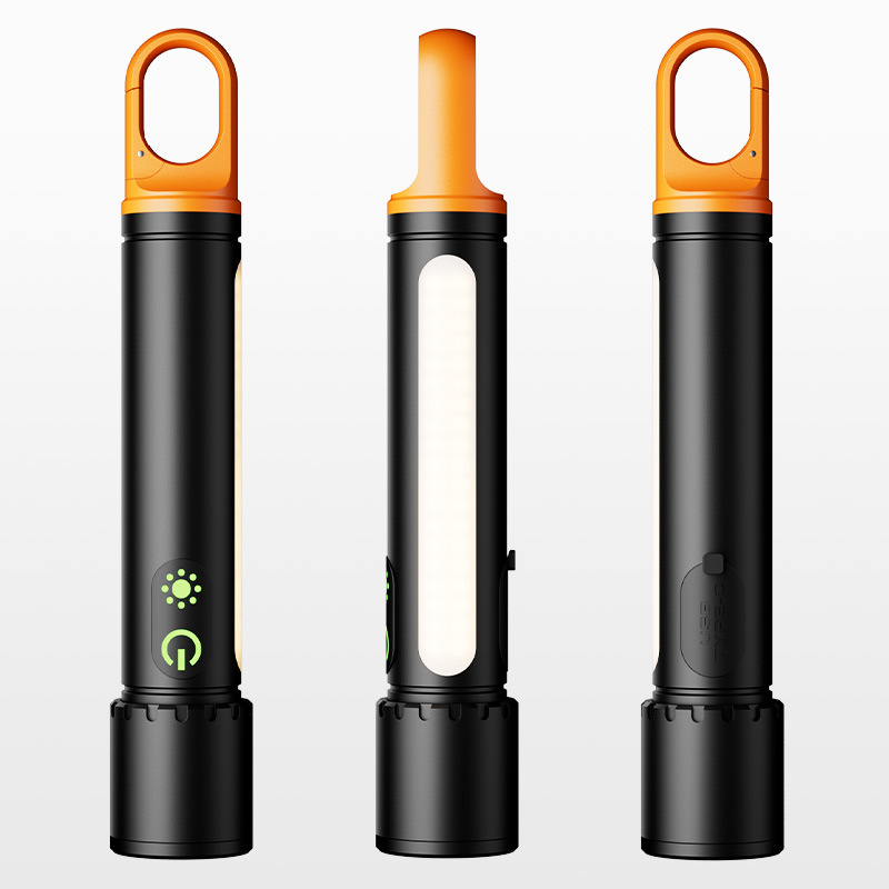 The new cross-border white laser dual-source flashlight Type-C is rechargeable, retractable, zooming and long-range flashlight Item Picture