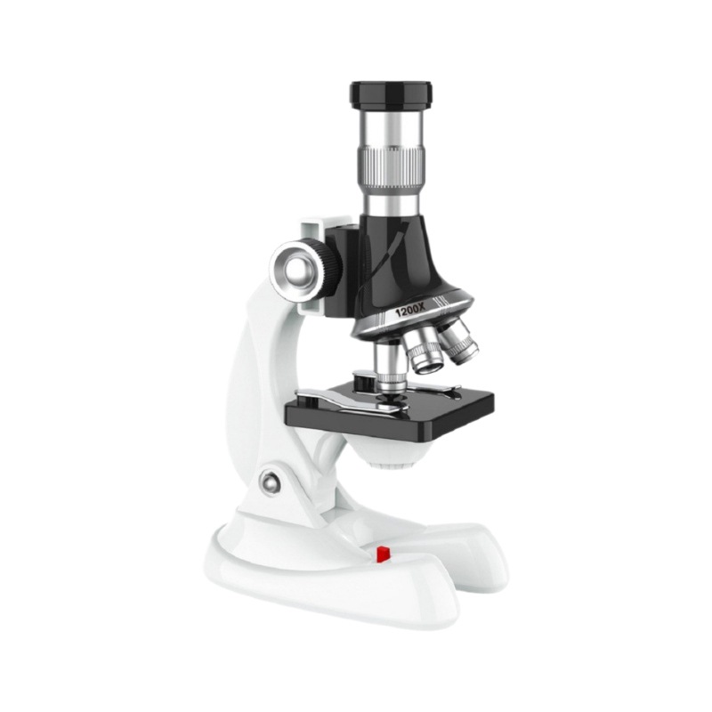 博燃儿童光学显微镜生物高清校准1200倍放大镜科学小实验益智玩具白底实物图