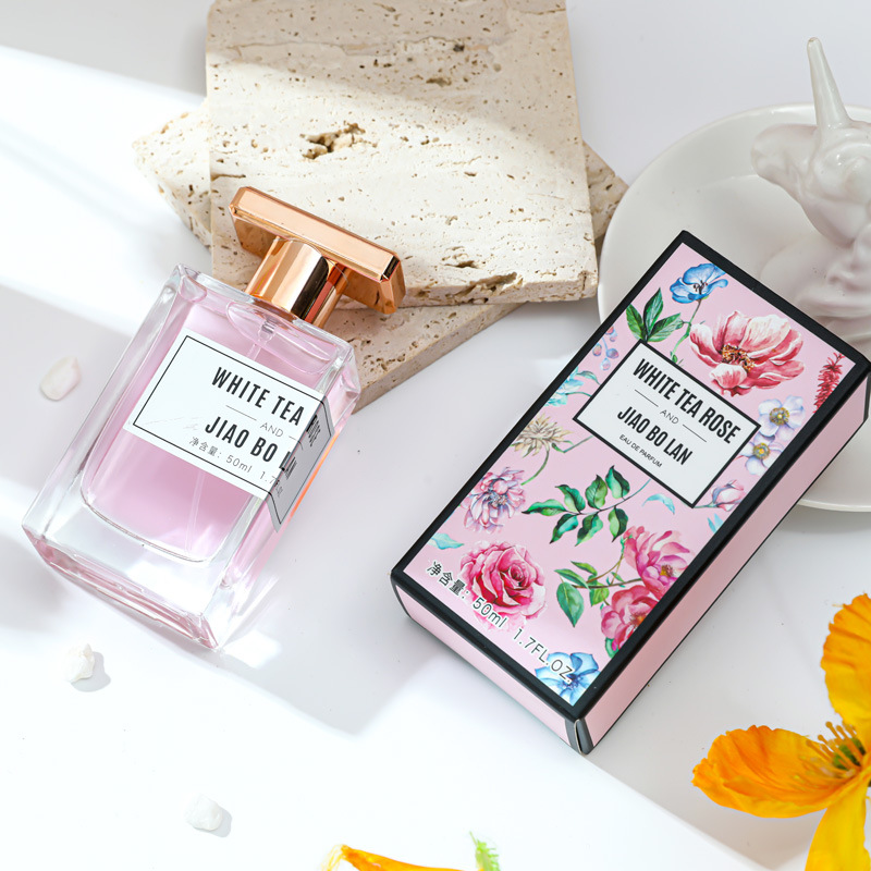 Jiao Bolan Perfume, White Tea Rose, fresh for women, Long-lasting fragrance, student foreign trade live-streaming bestseller wholesale