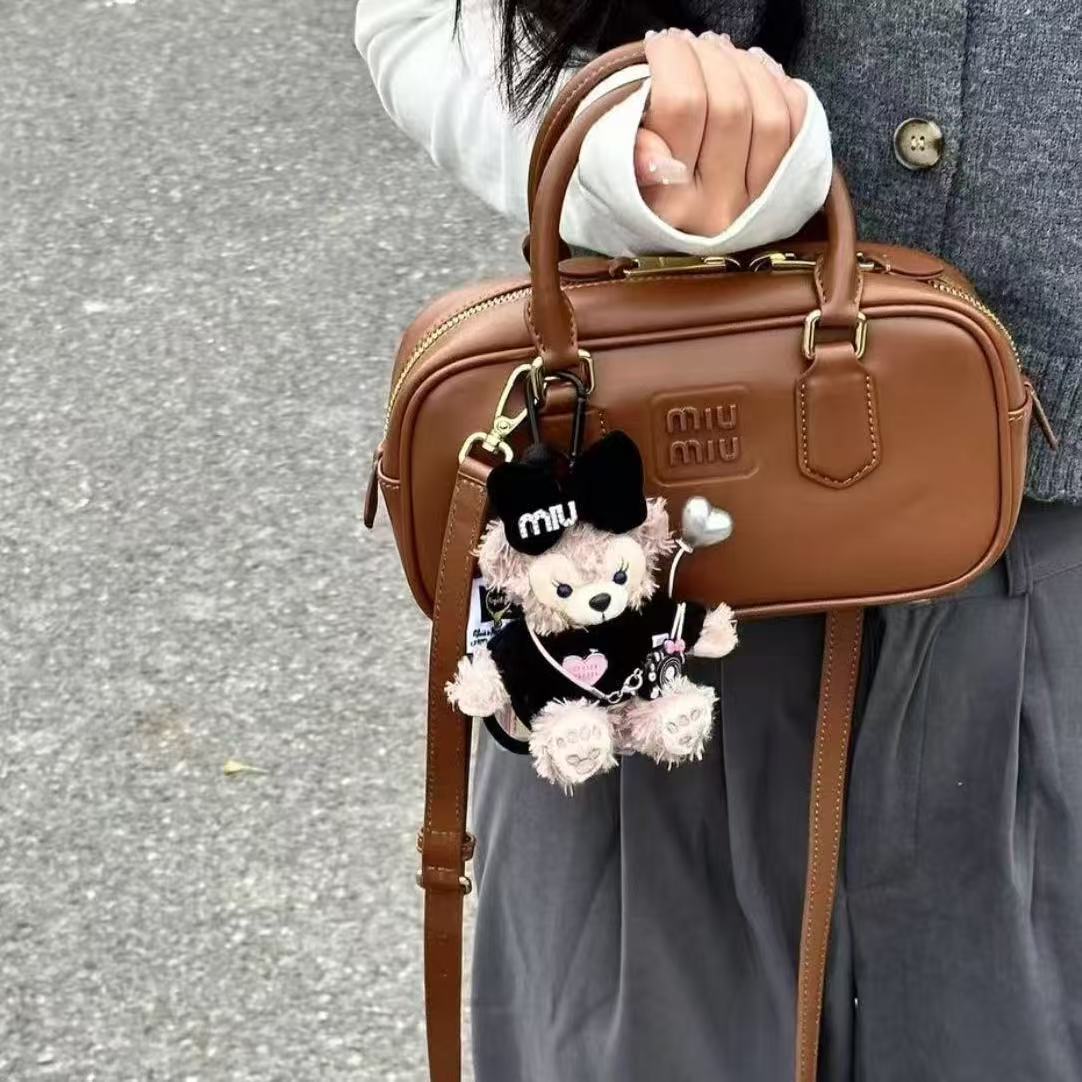Shirley Mei Princess Bag Pendant, plush toy doll, cute bear car, couple keychain pendant, best friend gift Specification image