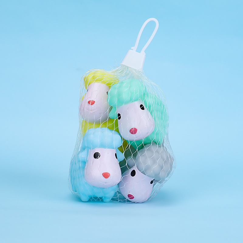 Creative, cute and vocalizing little sheep toys for children to play in water, babies to grasp and pinch, and call for bathing toys wholesale Specification image