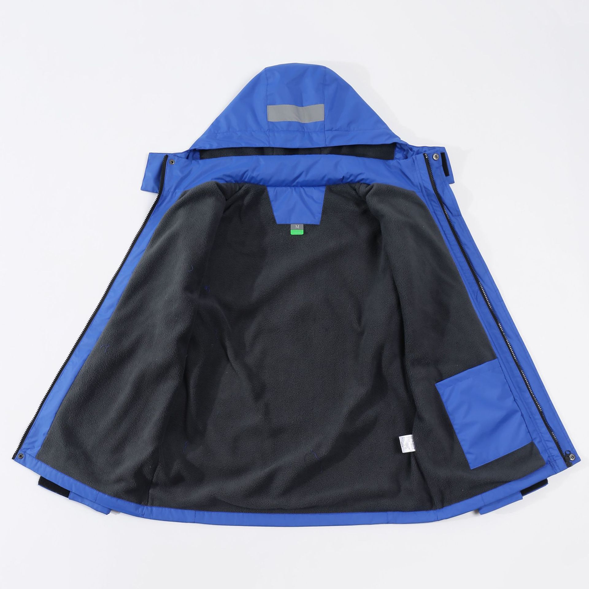Custom-made autumn and winter raincoats, work clothes with logo printing, windproof, waterproof, outdoor reflective, corporate work clothes, cycling suits and embroidery details Picture