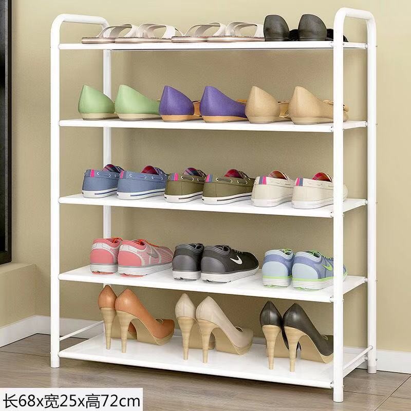 Cross-border shoe rack wholesale, simple floor-standing multi-functional shoe rack, metal modern and simple storage rack, dust-proof storage rack Specification image