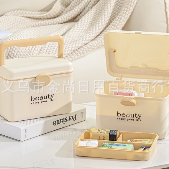 New family medicine box, a multi-functional household medicine storage box, and a portable medical emergency medicine box for student dormitories Specification image