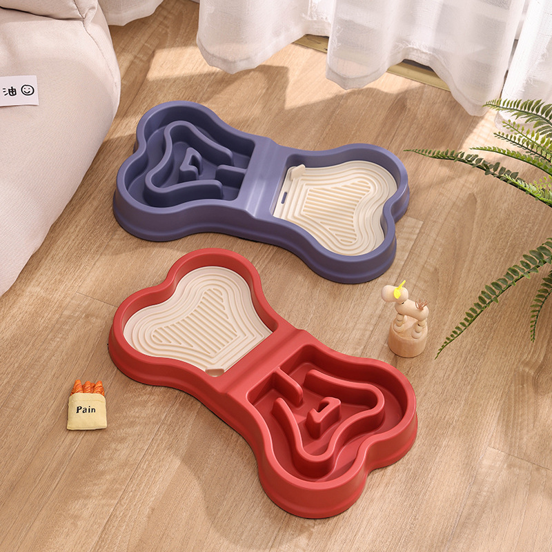 New wholesale pet anti-knock slow food bowl, cat and dog silicone lick and slow food dual-purpose cat bowl, anti-slip pet bowl details Picture