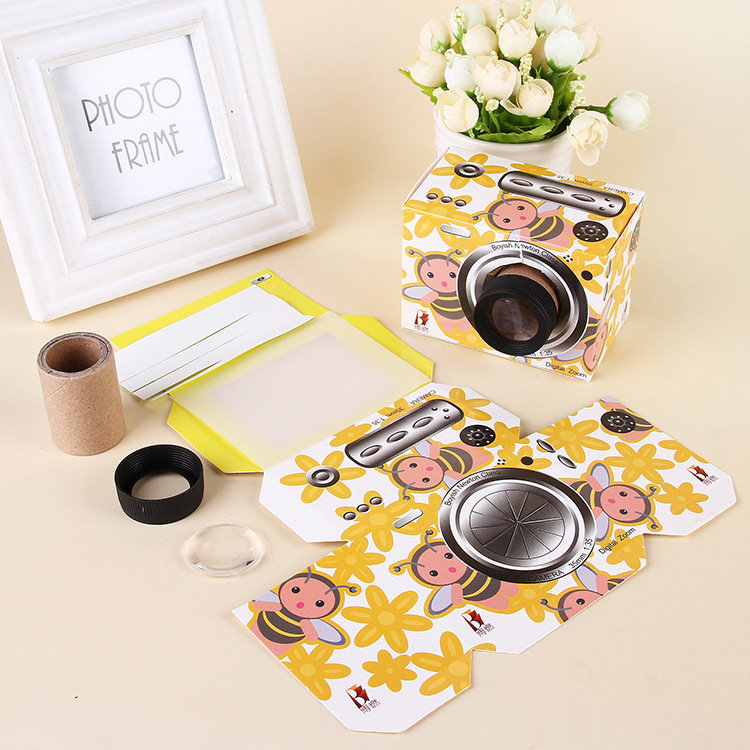 儿童diy科技照相机材料包学生科普教具小孔成像望远镜科学实验