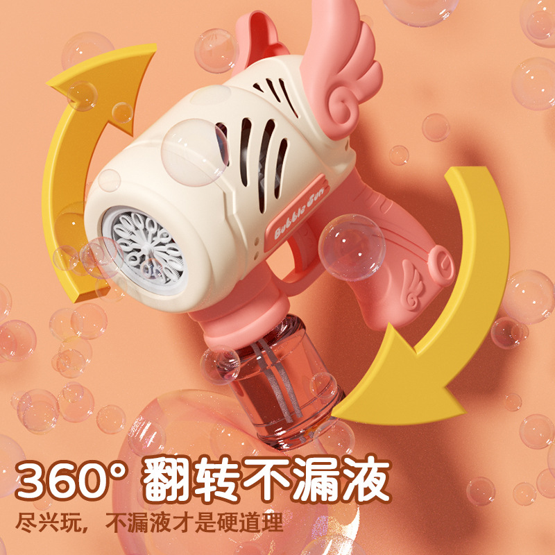 厂家批发电动泡泡机全自动抖音同款全自动防漏儿童玩具泡泡枪产品图