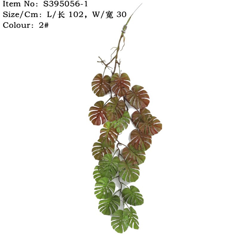 热销跨境仿真绿植壁挂藤曼龟背叶家居户外婚庆植物墙装饰摆件批发详情图5