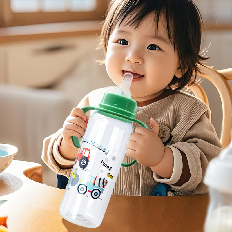标口有柄PP奶瓶250ml新生儿婴儿奶瓶防胀气塑料宝宝奶瓶 厂家批发产品图