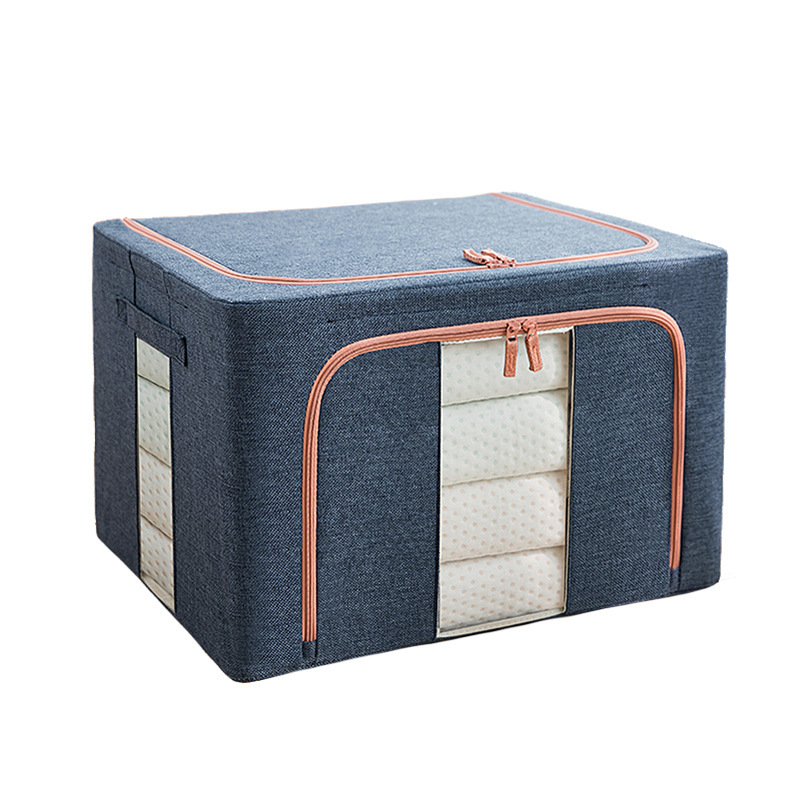 No-installation storage box, thickened dust-proof clothing organization box, storage box, large foldable fabric wardrobe, hundred-box Item Picture
