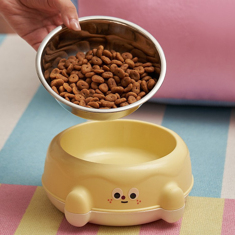 Factory pet bowl, stainless steel cat slanted neck guard drinking bowl, high-legged single bowl cat bowl, anti-slip and anti-tipping tableware Application Scenario