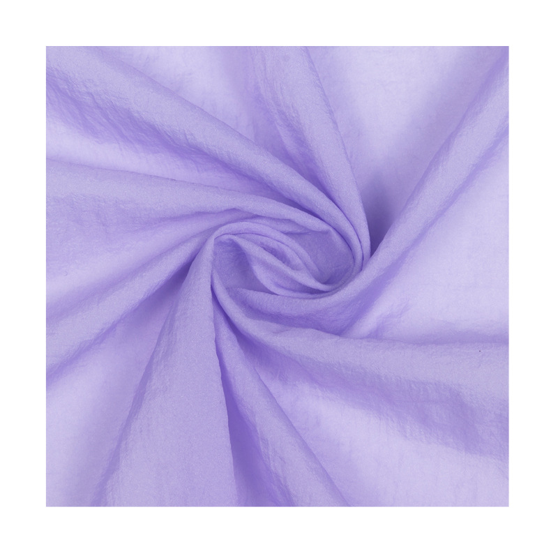 380T尼丝纺20D羽绒服尼龙面料轻薄防泼水皱感布防晒衣空调服布料