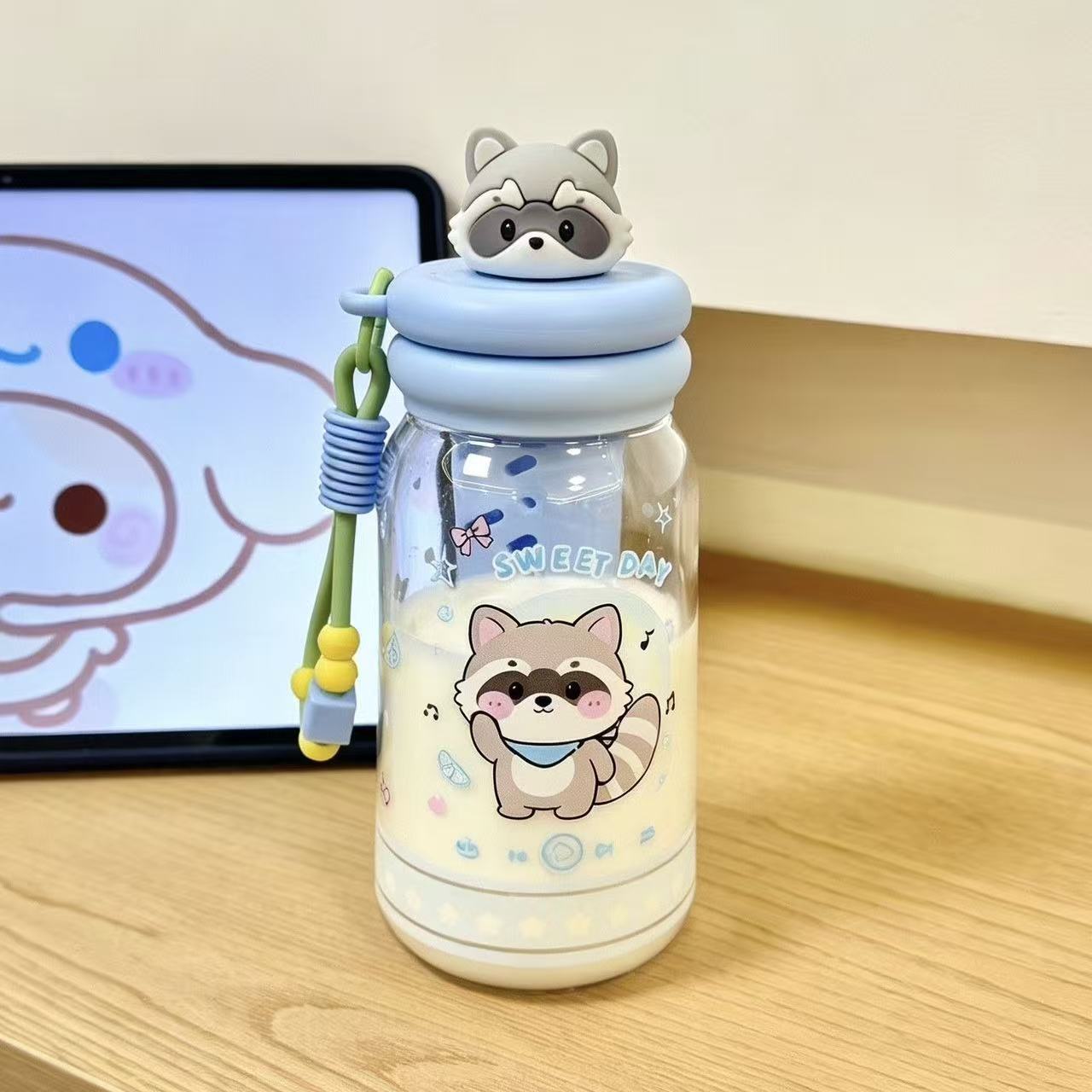 Summer water cups for students, high appearance level for boys and girls, cute straw cups, large capacity and portable tritan plastic cups details Picture