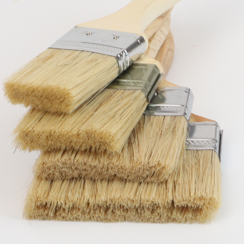 Factory wholesale paint brushes, pighair brushes, thickened wooden-handled brushes, industrial brushes, cleaning brushes and oil brushes Specification image