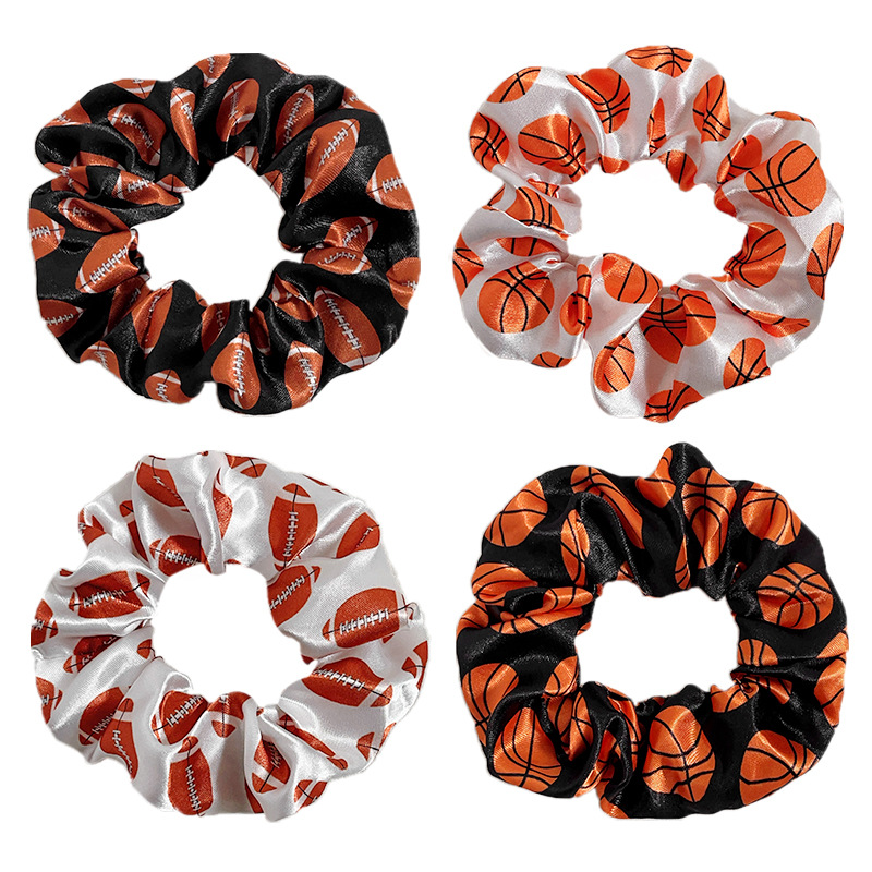 Amazon cross-border printed softball, rugby, large intestine hair rings, football, basketball, volleyball, cheerleading team sports headbands Application Scenario