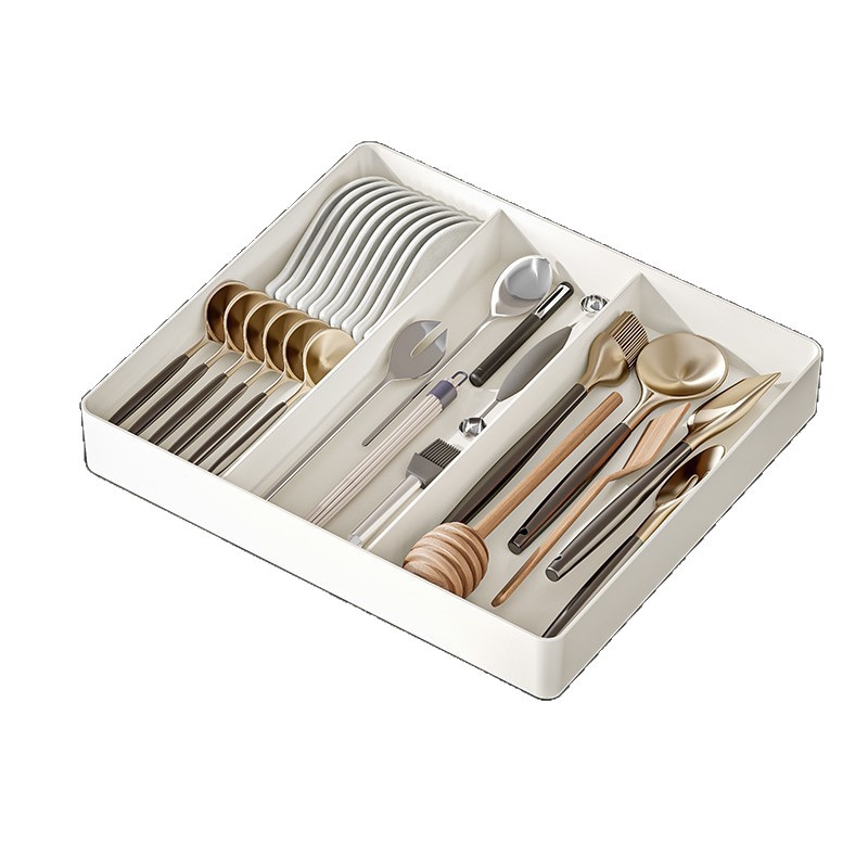 Drawer storage box, extendable with built-in partition, makeup lipstick organization box, desktop dressing table, transparent storage box Item Picture