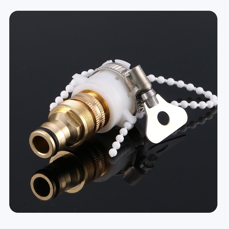 厂家供应合金镀铜多功能水龙头接头奶嘴型接头3件套4分转换台盆接产品图