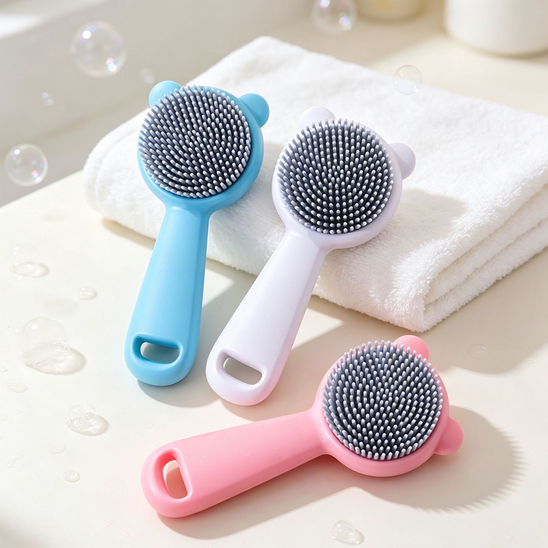 卡通婴儿洗发按摩刷massage comb宝宝洗头去头垢沐浴清洁工具