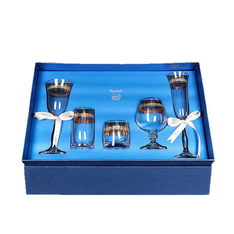 Czech imported crystal red wine glasses for girls as Valentine's Day gifts, wedding birthday, housewarming tall champagne glass sets Item Picture