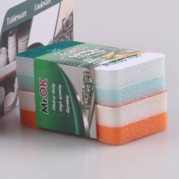 Mr.OK factory direct supply sponge scouring pads, double-sided cleaning sponges, kitchen cleaning sponges, dishwashing sponges, pot scrubbing sponges Specification image