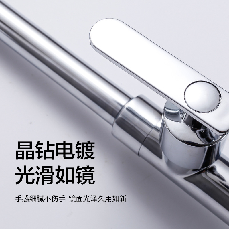 Cross-border kitchen vertical 360° rotating single-cooling faucet, sink, balcony, all-copper splash-proof faucet Application Scenario
