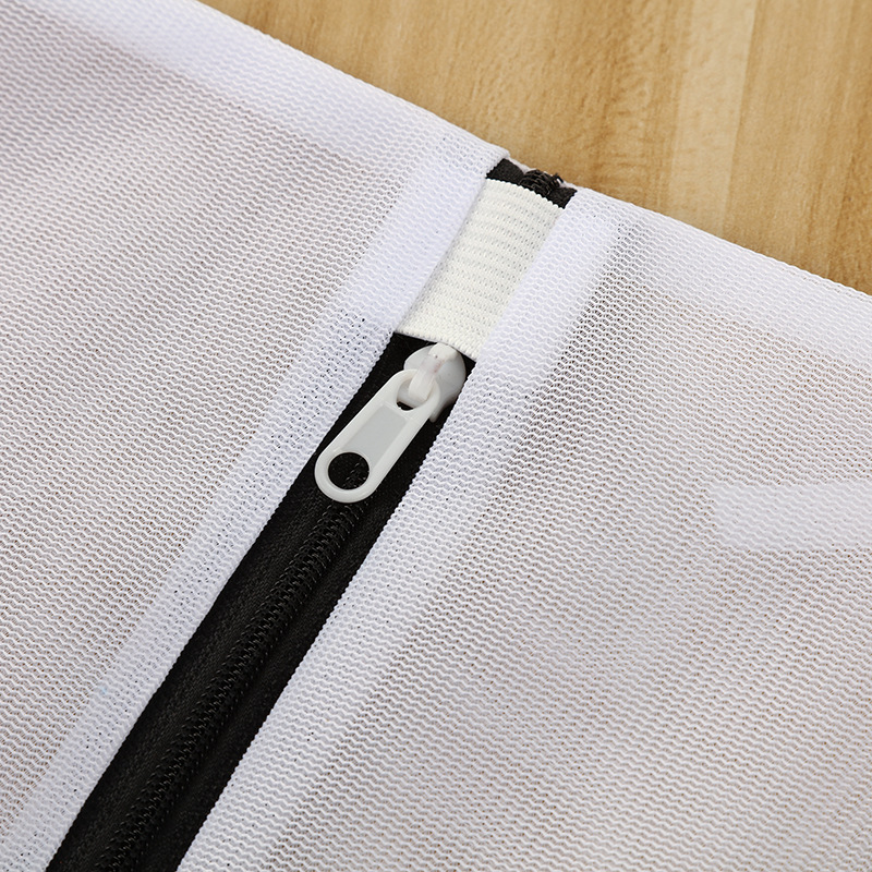 Black zipper laundry bag set, thickened square washing bag with Amazon cross-border washing and care details Picture