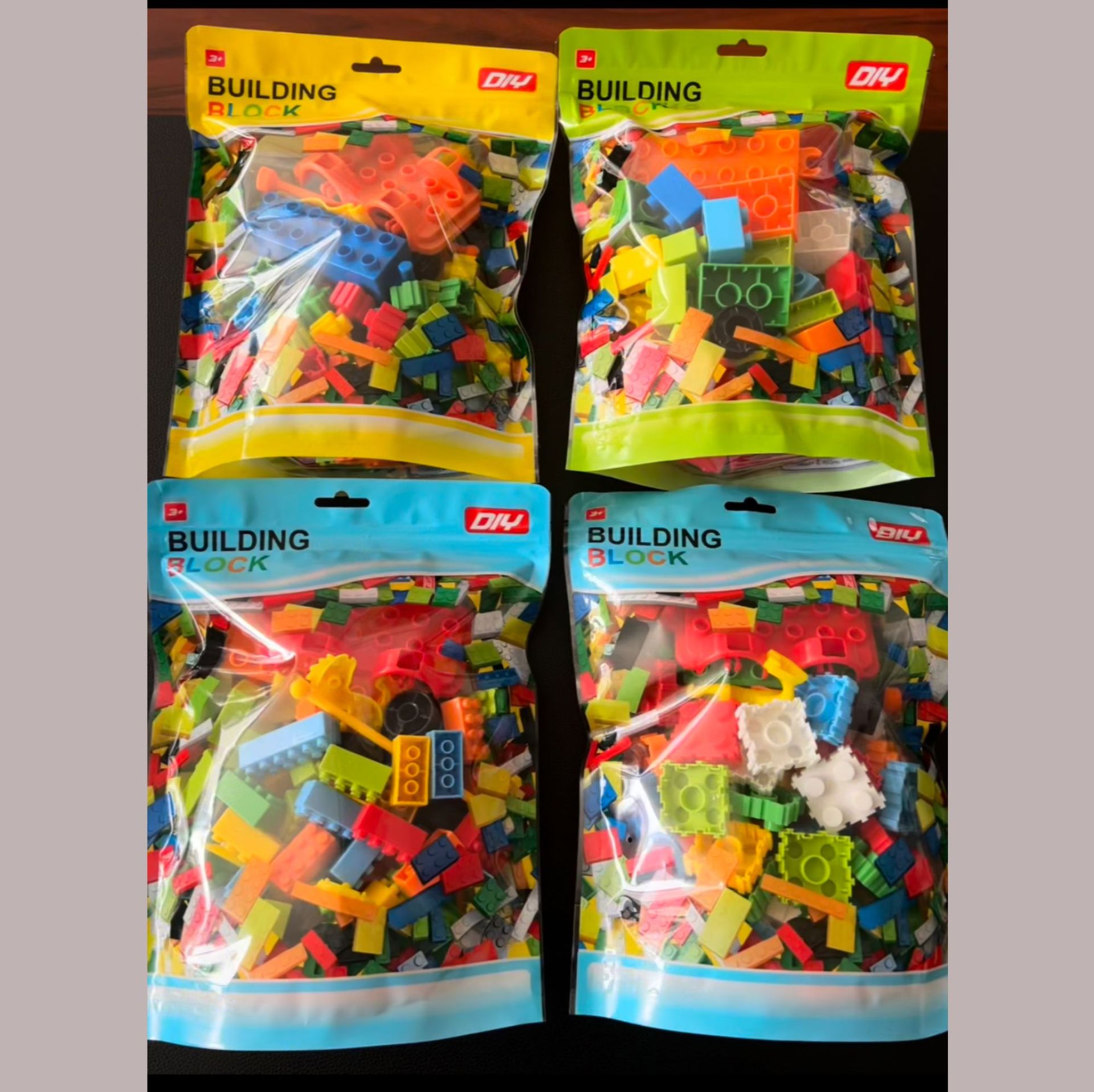 Wholesale of four types of mixed sets of kindergarten desktop toys, baby assembly and building blocks, and educational early education building blocks for boys and girls Application Scenario